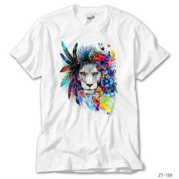 Lion Colour Beyaz Tişört