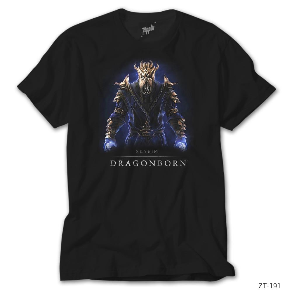 Skyrim Dragonborn Siyah Tişört