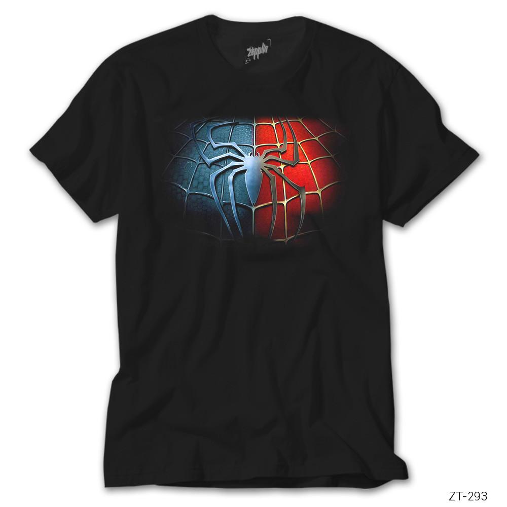 Spiderman Black Red Siyah Tişört