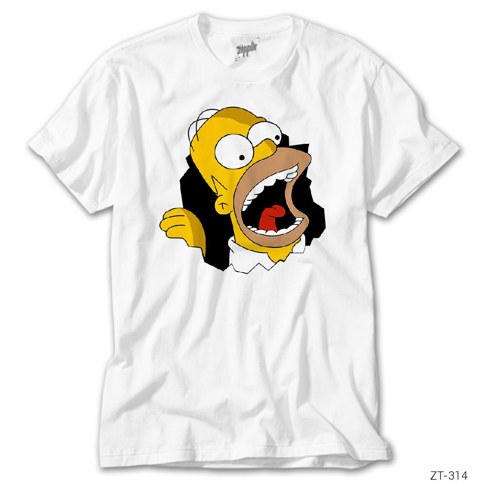 Homer Simpson Beyaz Tişört