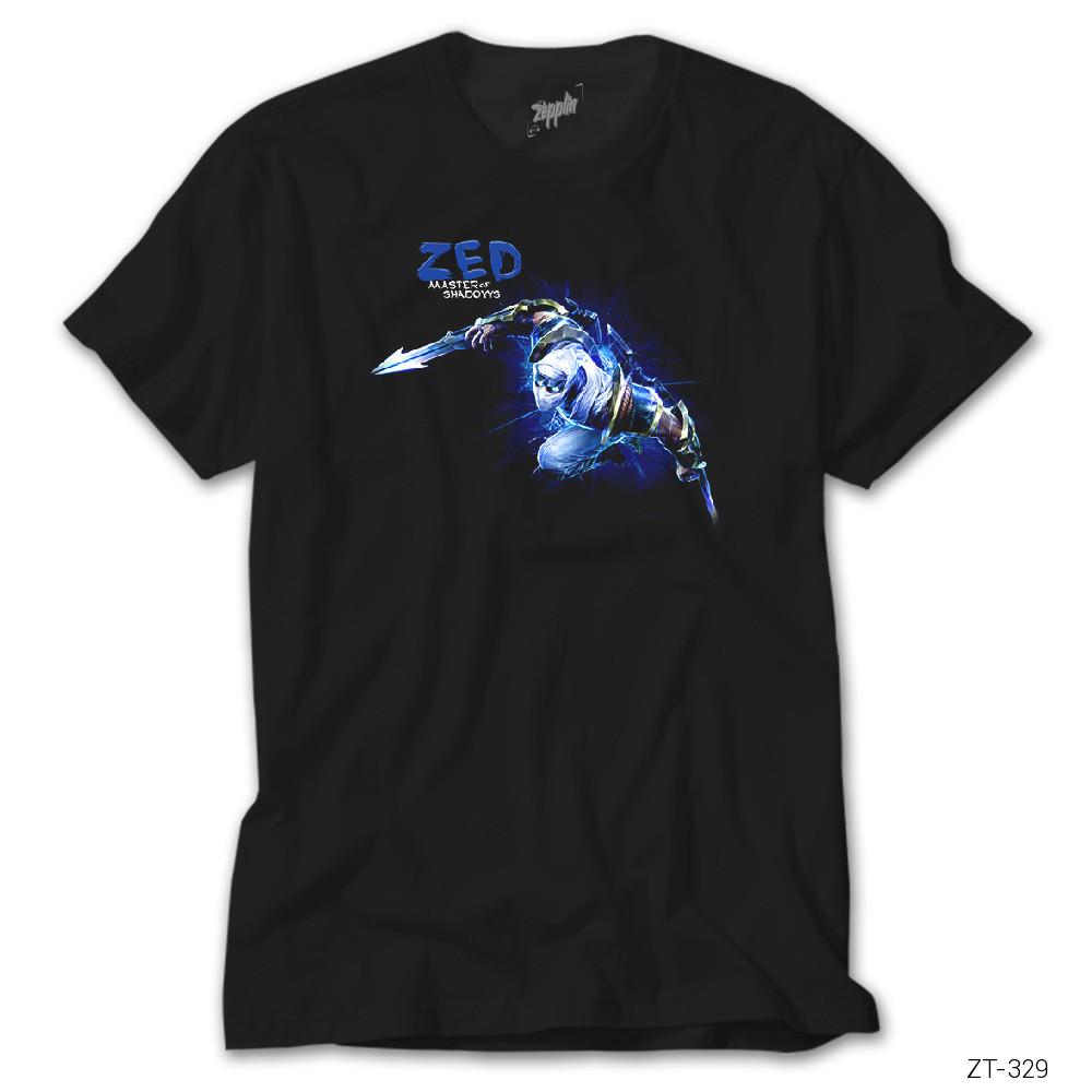 İndirimli League of Legends Zed Blue Siyah Tişört