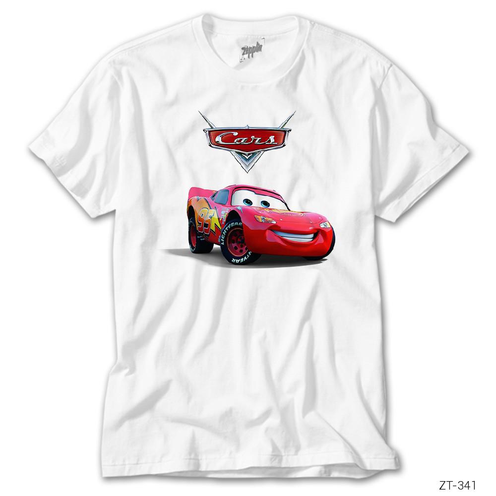 İndirimli Şimşek McQueen Beyaz Tişört