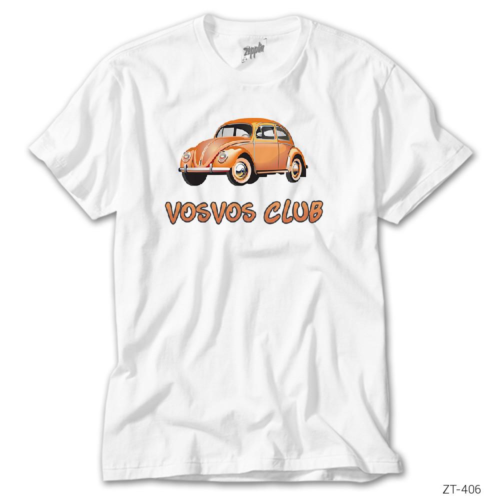 Vosvos Club Beyaz Tişört