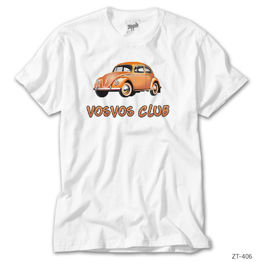 Vosvos Club Beyaz Tişört