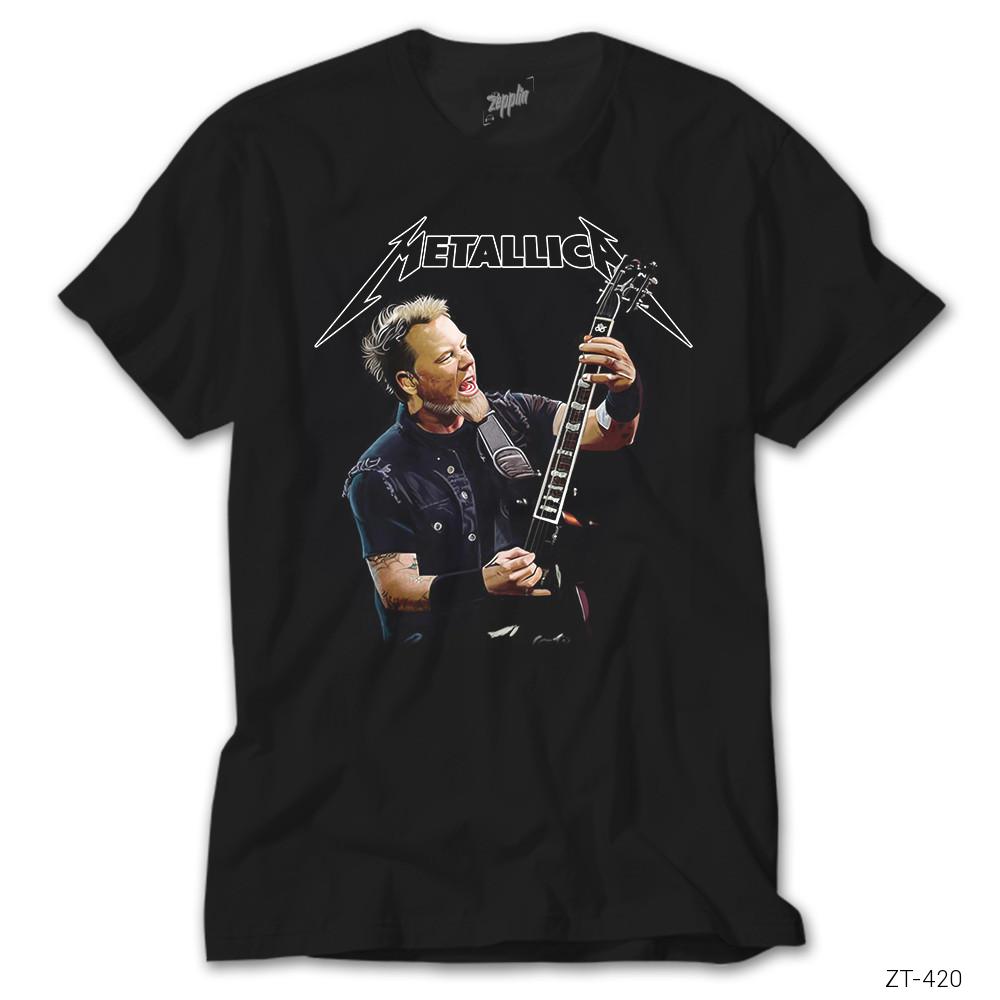 Metallica James Hetfield Guitar Siyah Tişört