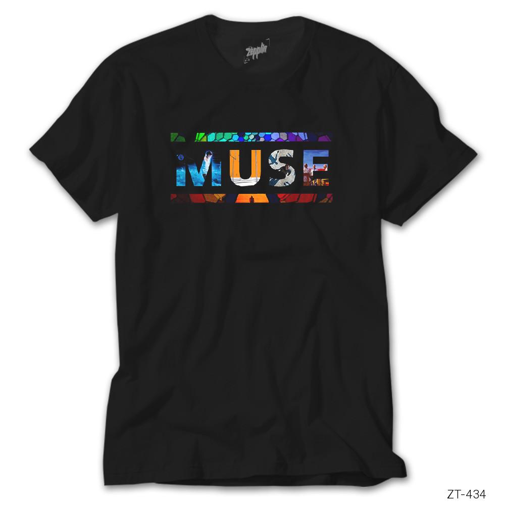 Muse Covers Logo Siyah Tişört