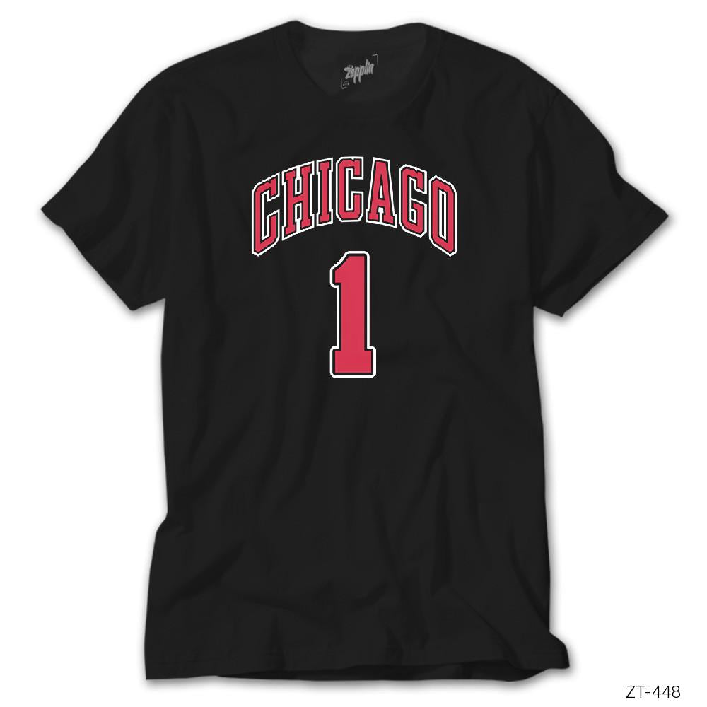 Chicago Derrick Rose Siyah Tişört