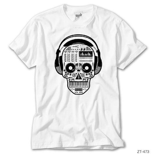 DJ Skull Beyaz Tişört