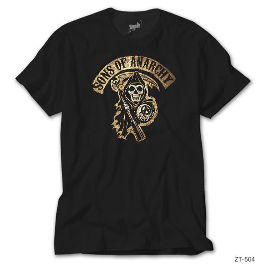İndirimli Sons Of Anarchy Gold Siyah Tişört