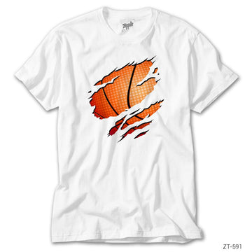 Basketball Claw 3D Beyaz Tişört