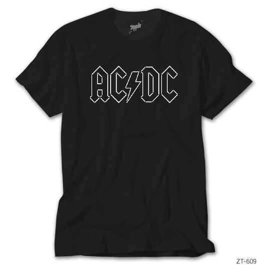 AC DC Logo Siyah Tişört