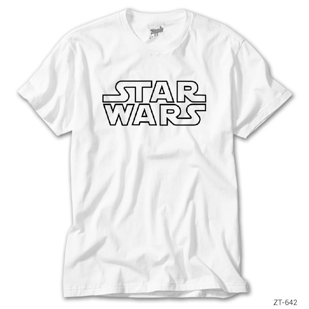 Star Wars Logo Line Beyaz Tişört