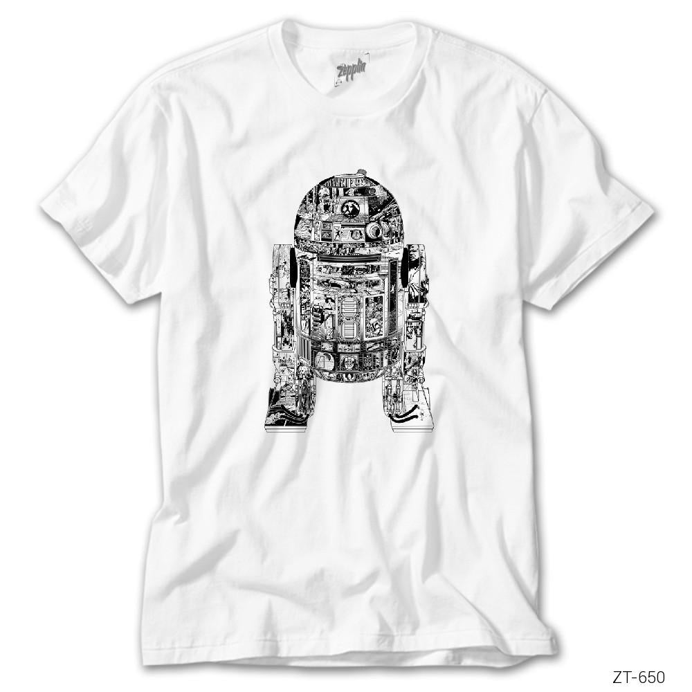 Star Wars R2D2 Mechanic Beyaz Tişört