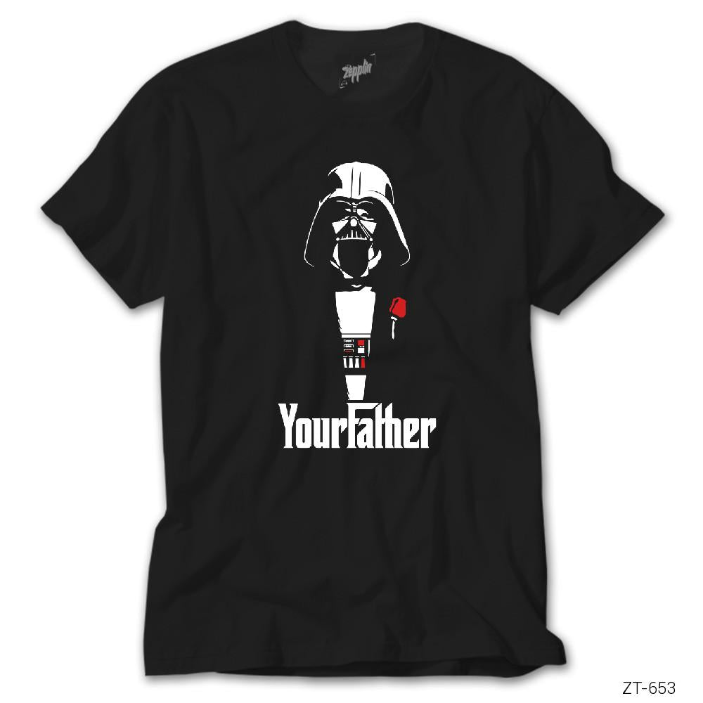 İndirimli Star Wars Darth Your Father Siyah Tişört