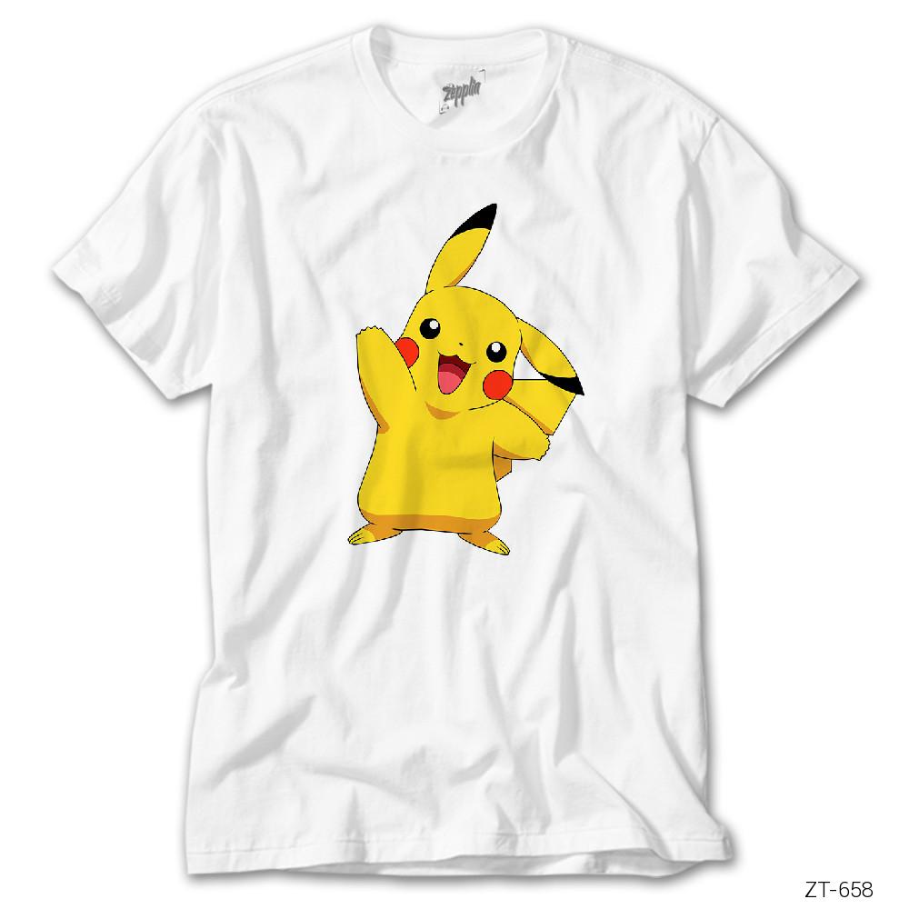 Pokemon Pikachu Beyaz Tişört