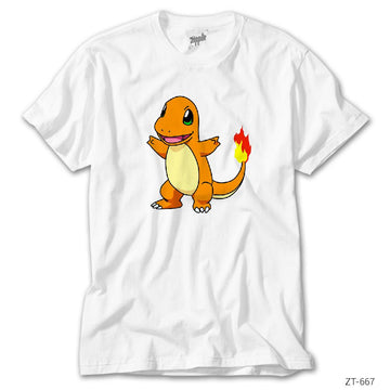 Pokemon Charmander Beyaz Tişört