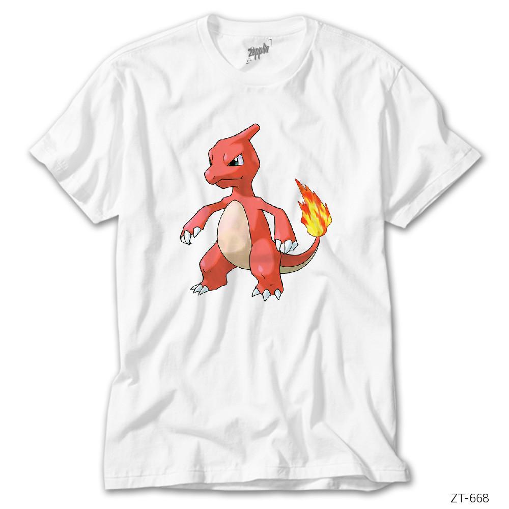 Pokemon Charmelon Beyaz Tişört