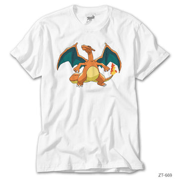 Pokemon Charizard Beyaz Tişört