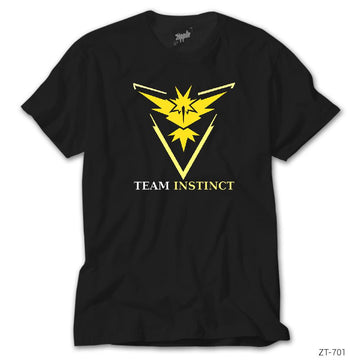 Pokemon Team Instinct Siyah Tişört