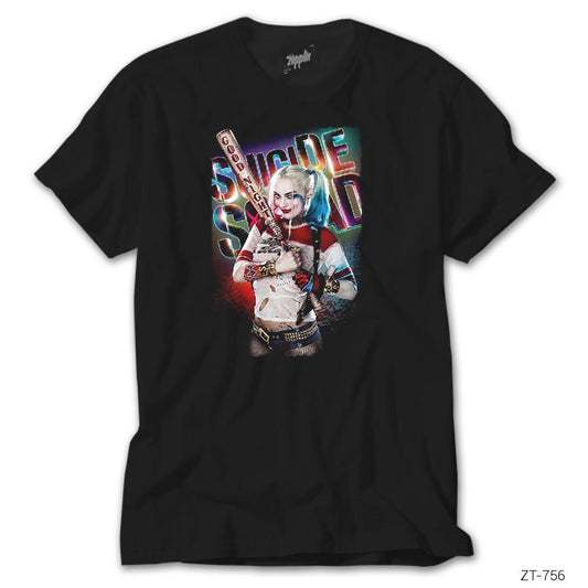 Suicide Squad Harley Quinn Good Night Siyah Tişört
