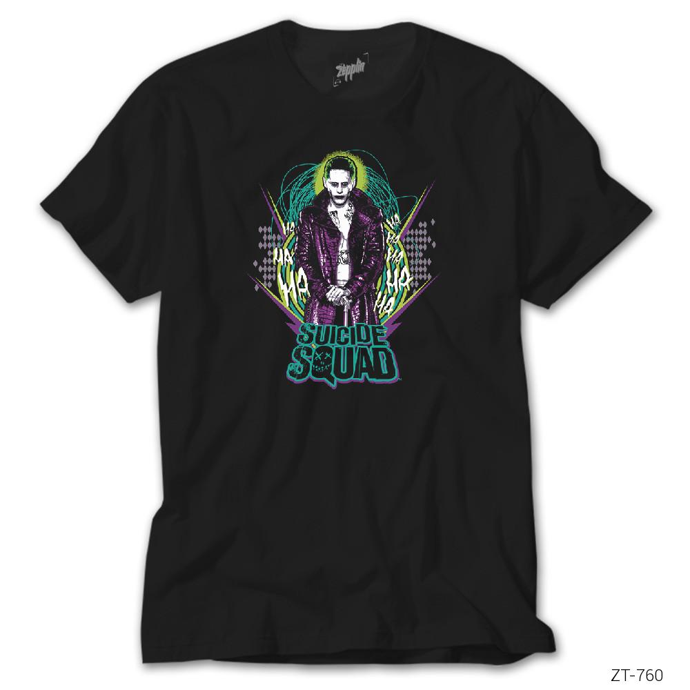 Suicide Squad Joker Retro Siyah Tişört