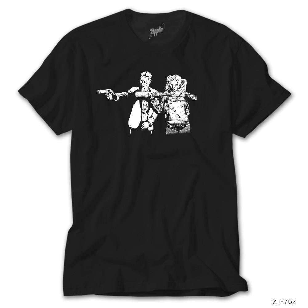 Suicide Squad Fiction Siyah Tişört