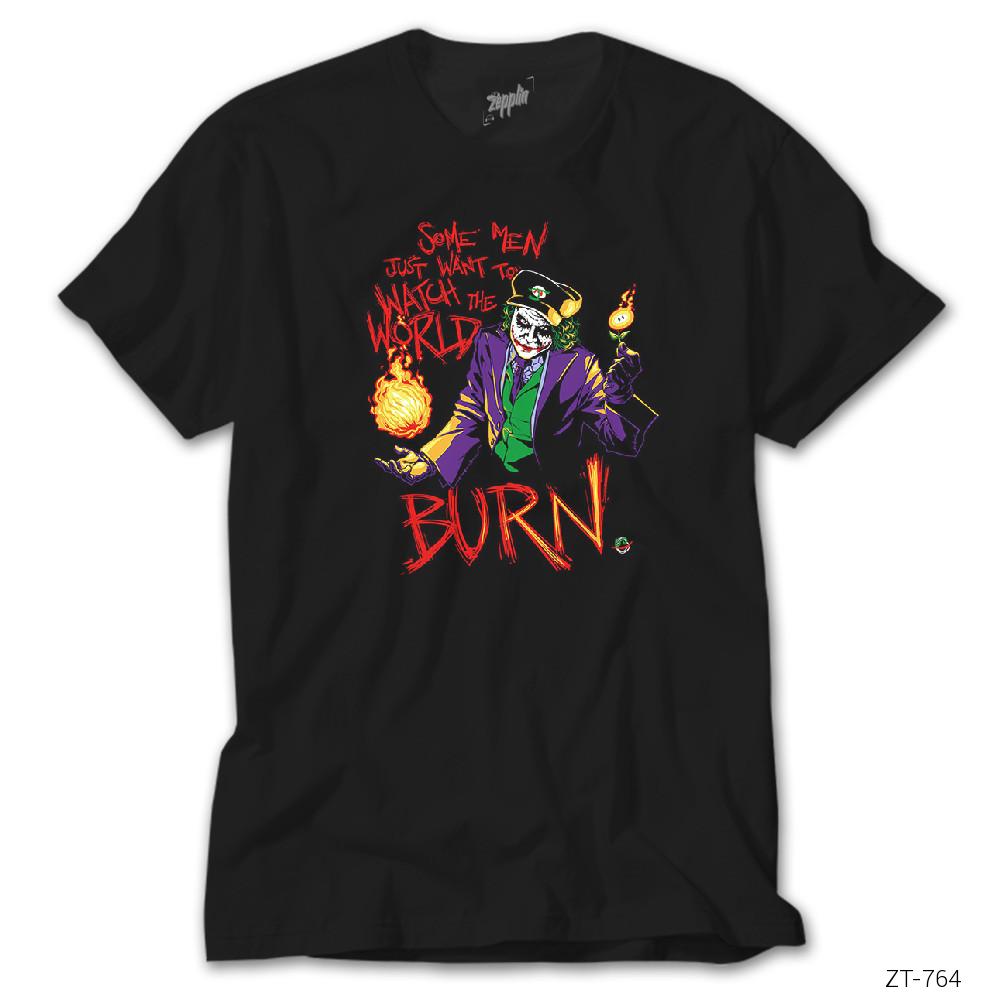 Suicide Squad Joker Burn Siyah Tişört