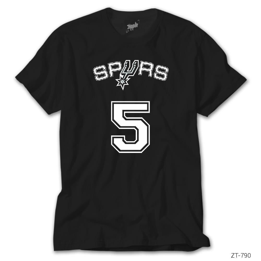 San Antonio Spurs 5 Siyah Tişört