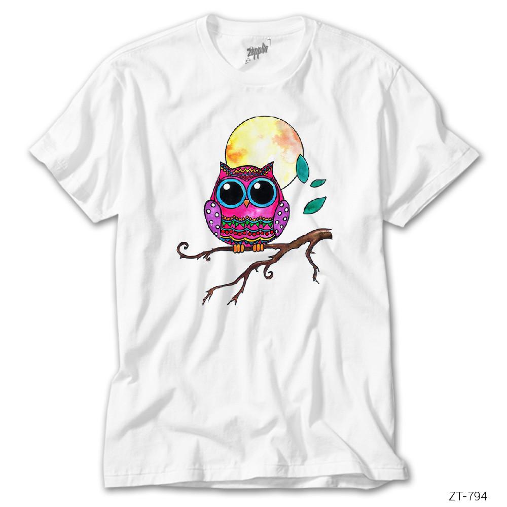 Şirin Baykuş Beyaz Tişört