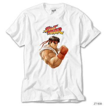 Street Fighter Ryu Beyaz Tişört