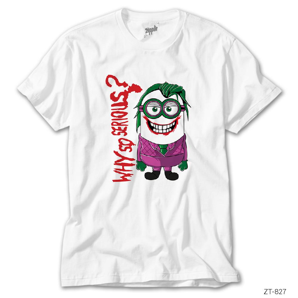 Minion Joker Why So Serious Beyaz Tişört
