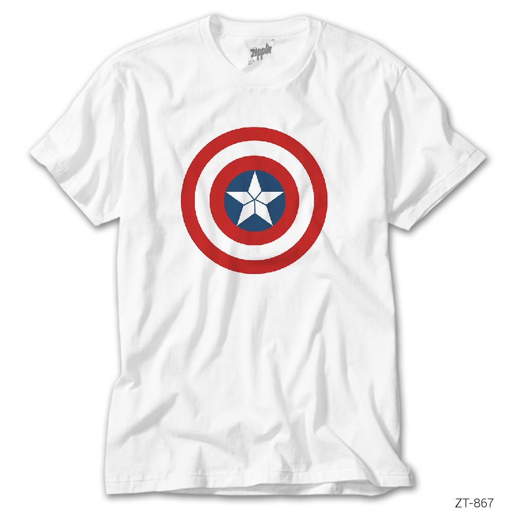 Captain America Soft Sheild Beyaz Tişört