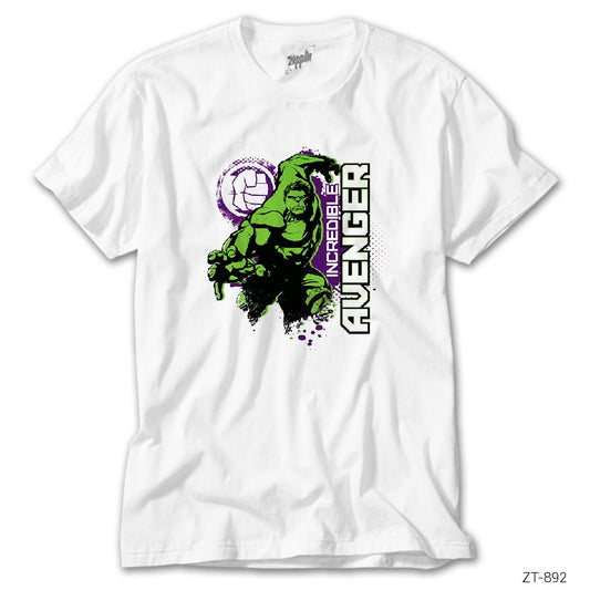 Hulk Incredible Avanger Beyaz Tişört