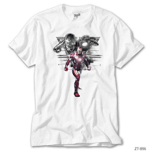 Iron Man Digital Beyaz Tişört