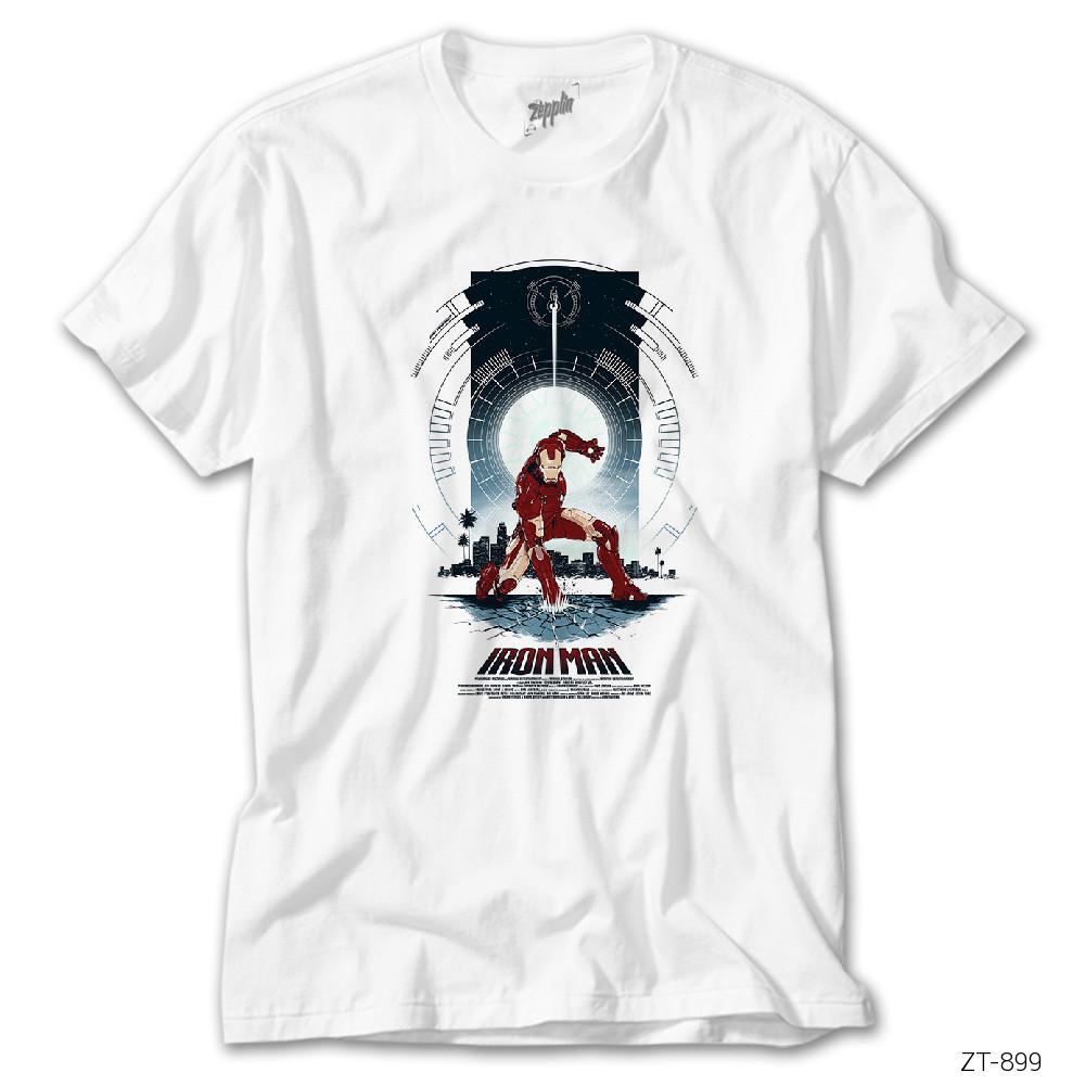 Iron Man Poster Beyaz Tişört