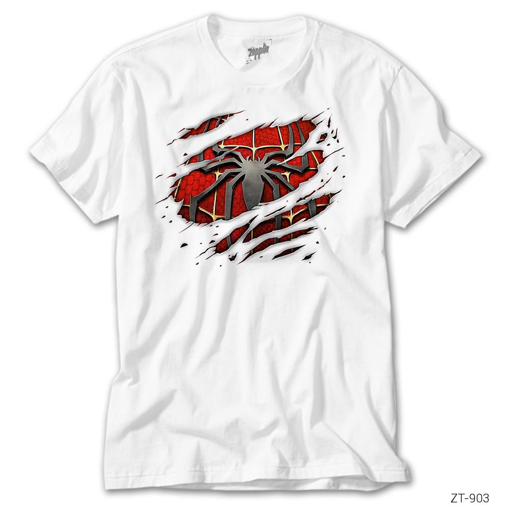 SpiderMan 3D Body Beyaz Tişört