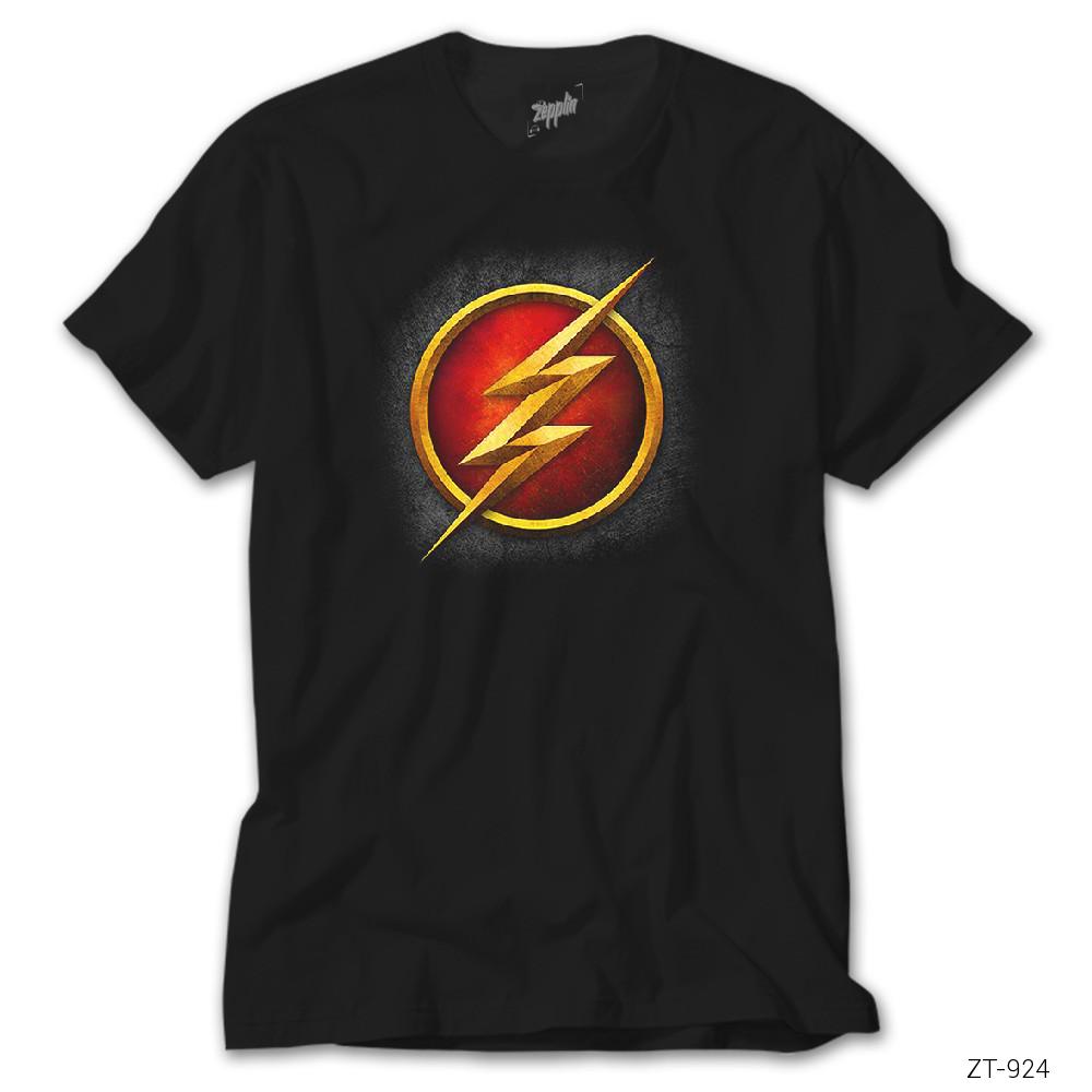 Flash Logo Siyah Tişört