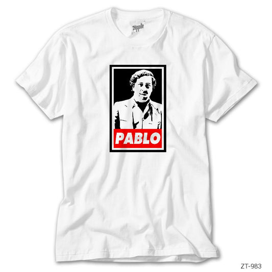 Narcos Pablo Obey Beyaz Tişört