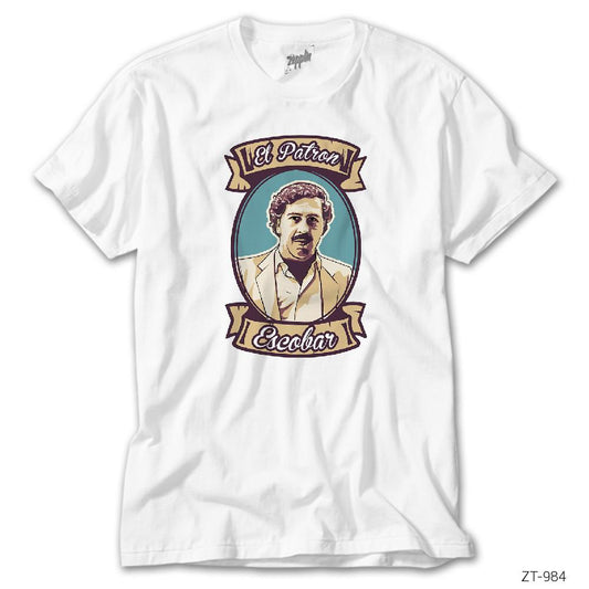 Narcos El Patron Beyaz Tişört