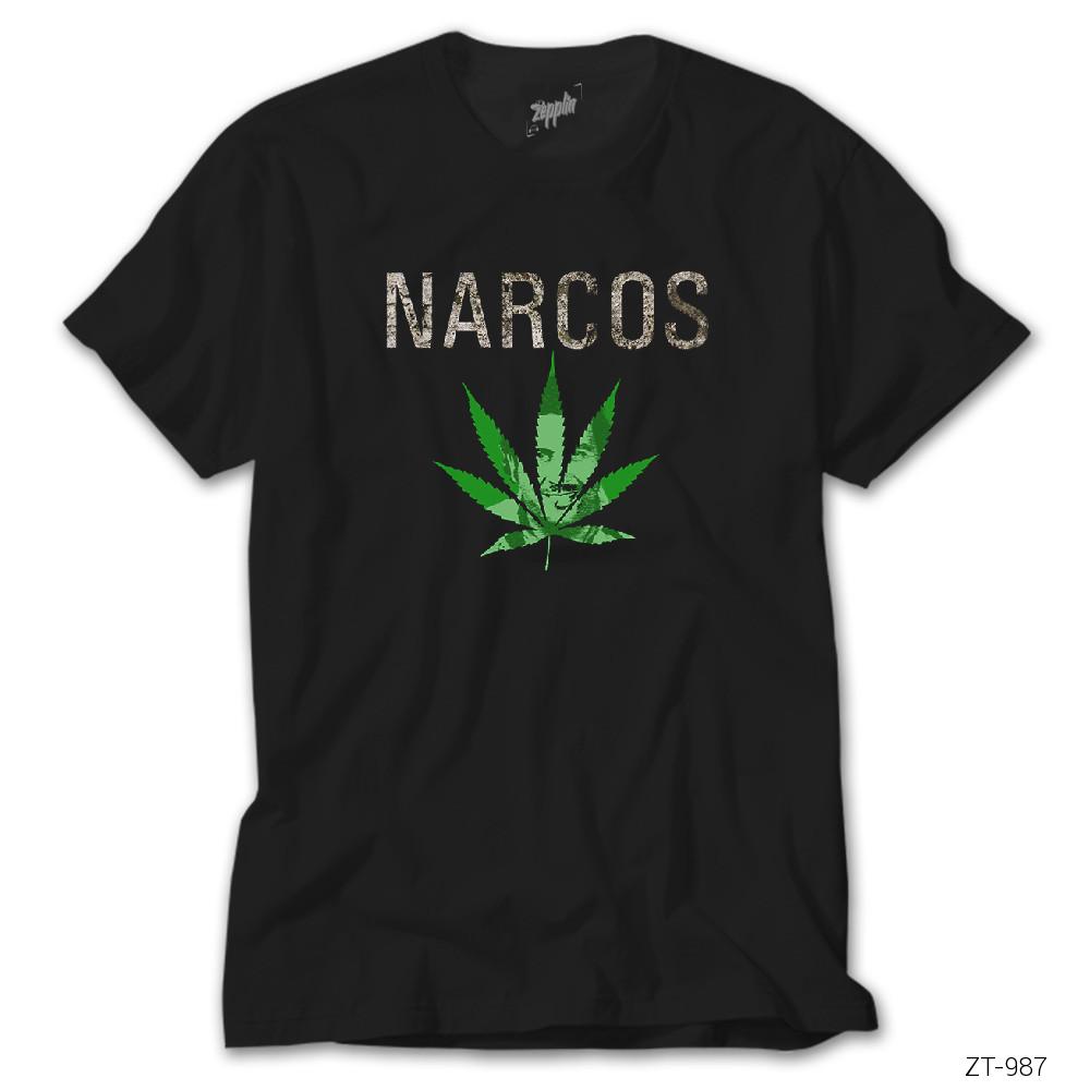 Narcos Marijuana Siyah Tişört