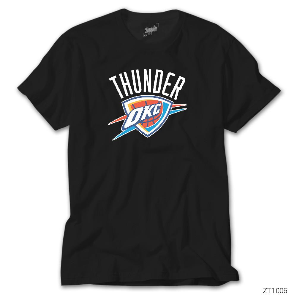 Oklahama Thunder Logo Siyah Tişört