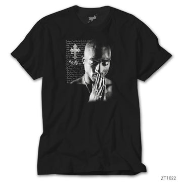 Tupac Shakur Only God XXX Siyah Tişört