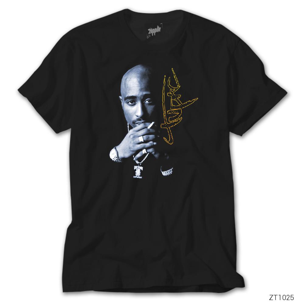 Tupac Shakur Smoke Siyah Tişört