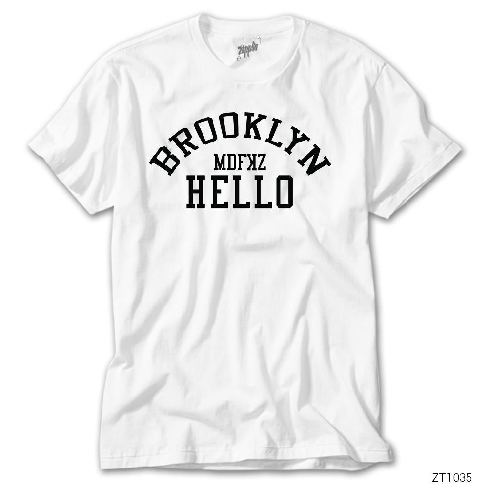 Brooklyn Hello Beyaz Tişört
