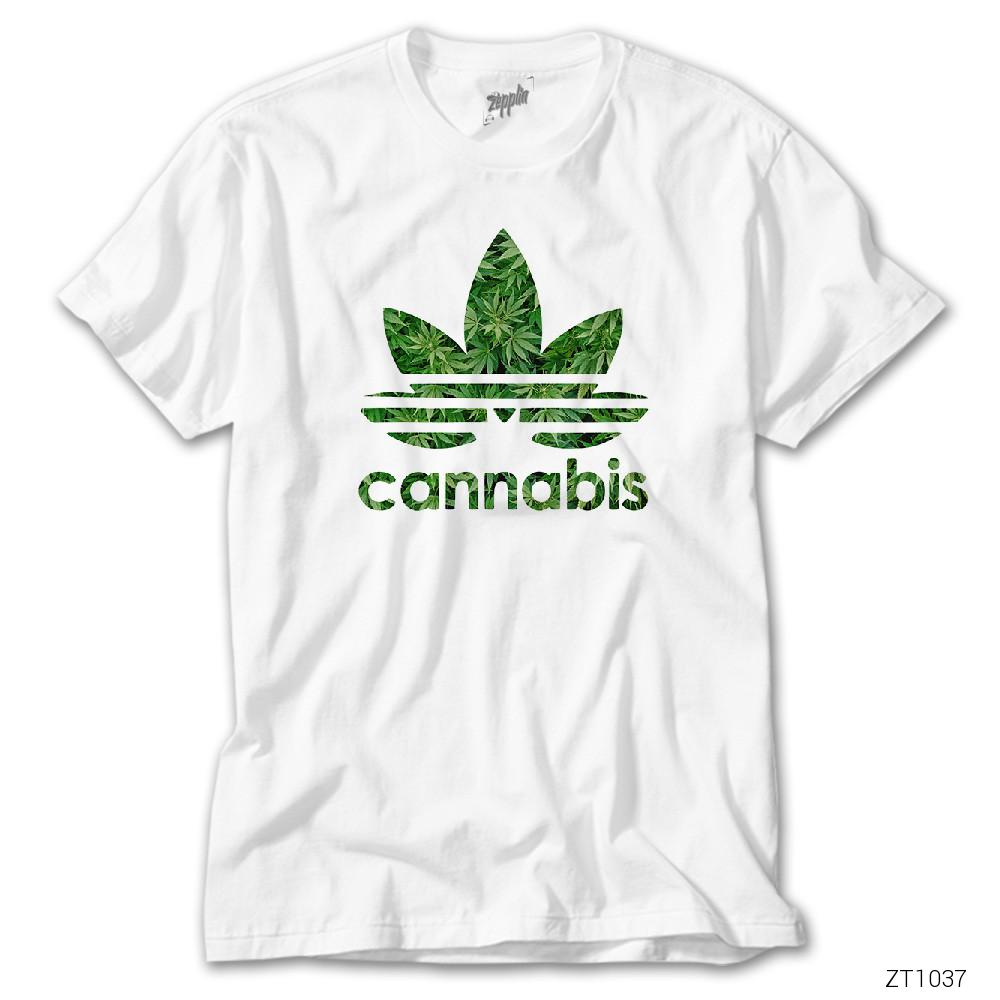 İndirimli Cannabis Beyaz Tişört