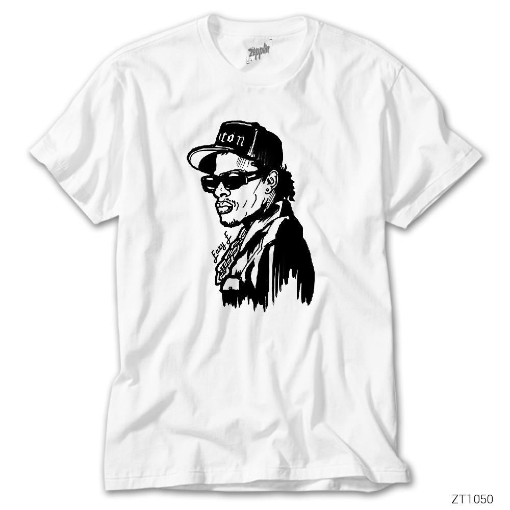 Eazy E Stencil Beyaz Tişört