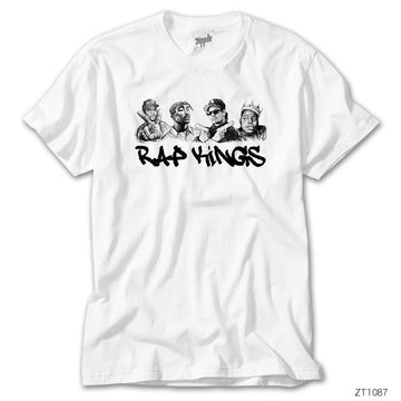 Rap Legends Sketch Art Beyaz Tişört