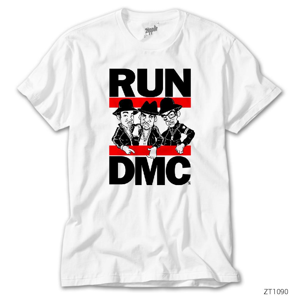 Run Dmc Group Beyaz Tişört