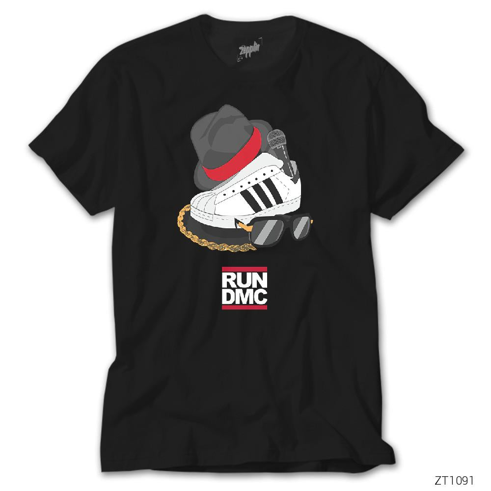 Run Dmc Shoes Siyah Tişört