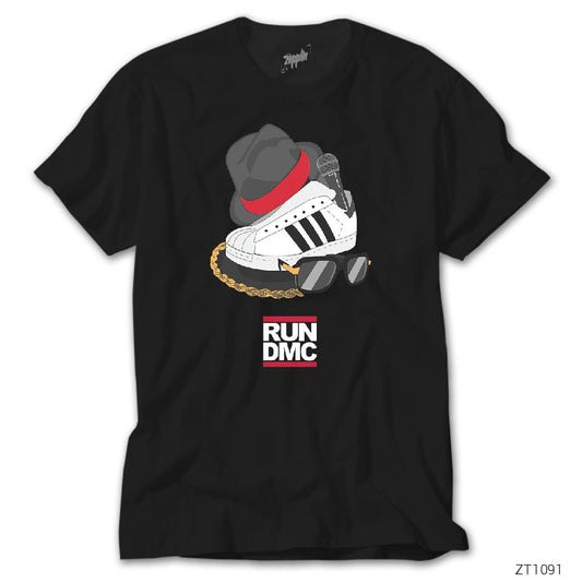 Run Dmc Shoes Siyah Tişört
